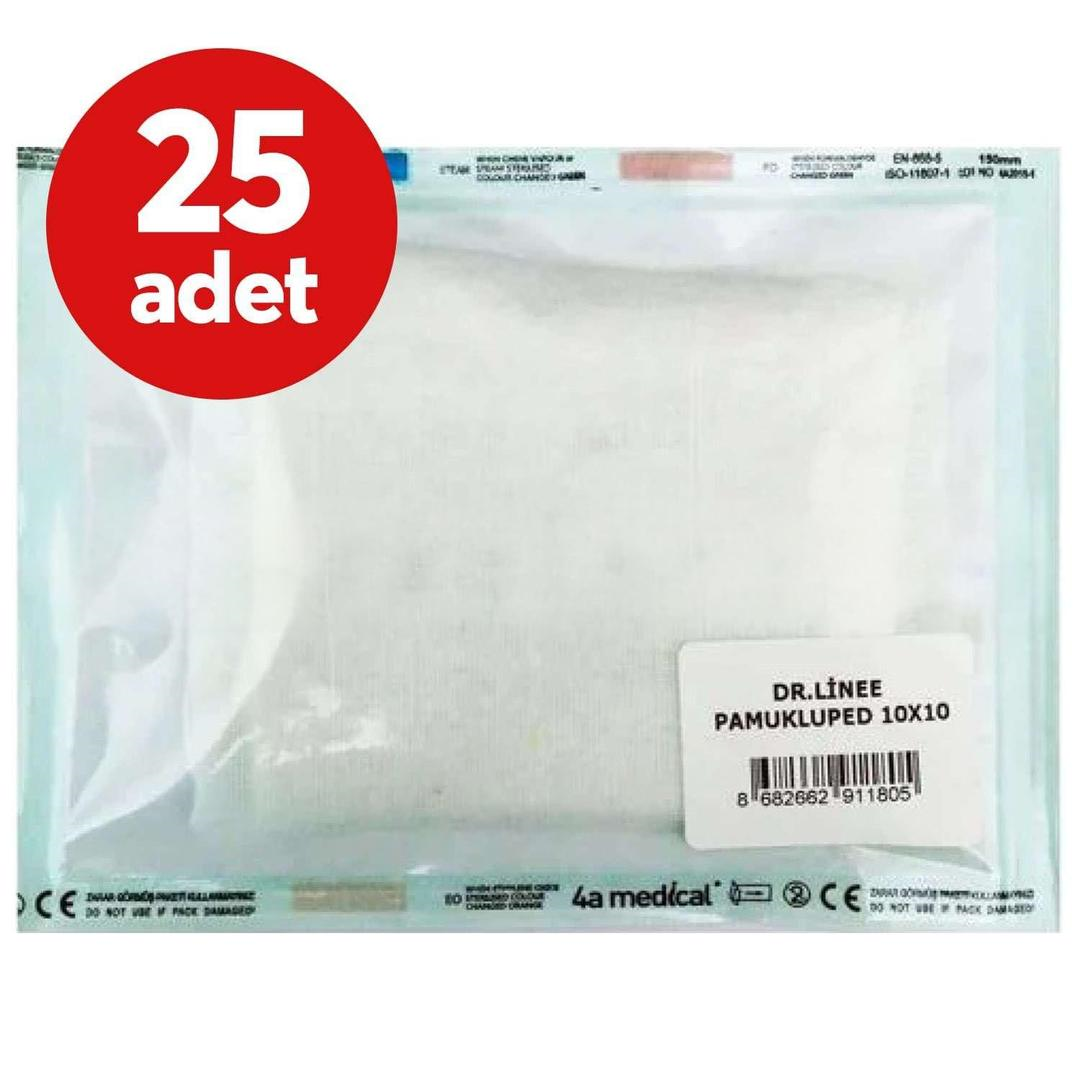 Dr. Linee Pamuklu Ped 10x10 cm 25li