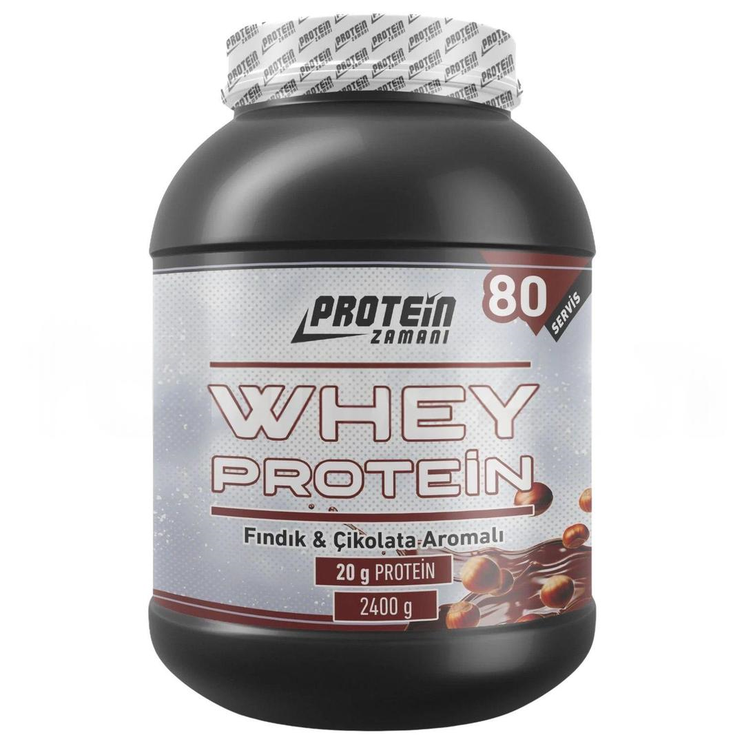 Protein Zamanı Whey Protein Tozu 2400 gr 80 Servis - Fındık & Çikolata