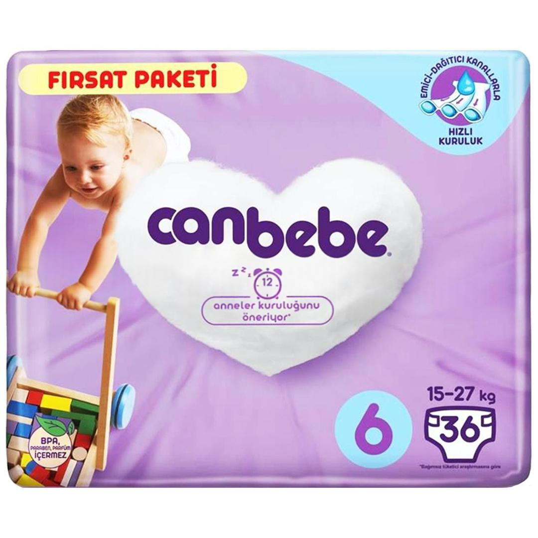 Canbebe Bebek Bezi 15+ kg 6 Numara Extra Large 36'lı