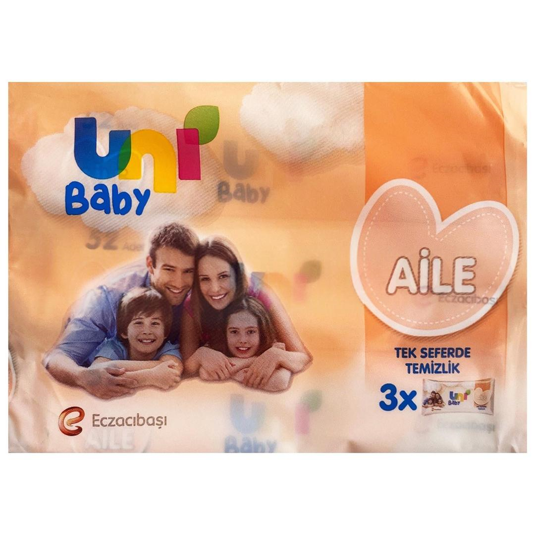 Uni Baby Islak Mendil Aile Paketi 52 Yaprak 3'lü