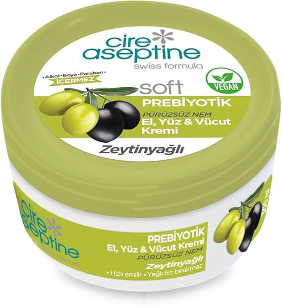 Cire Aseptine Soft Zeytinyağlı 300 ml Nemlendirici Pürüzsüzleştirici Prebiyotikli Krem