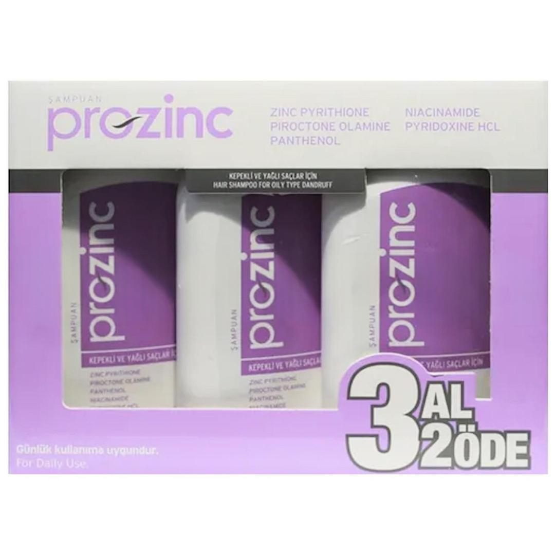 Prozinc Kepekli ve Yağlı Saçlar İçin Şampuan 300 ml Mor Yeşil - 3 Al 2 Öde
