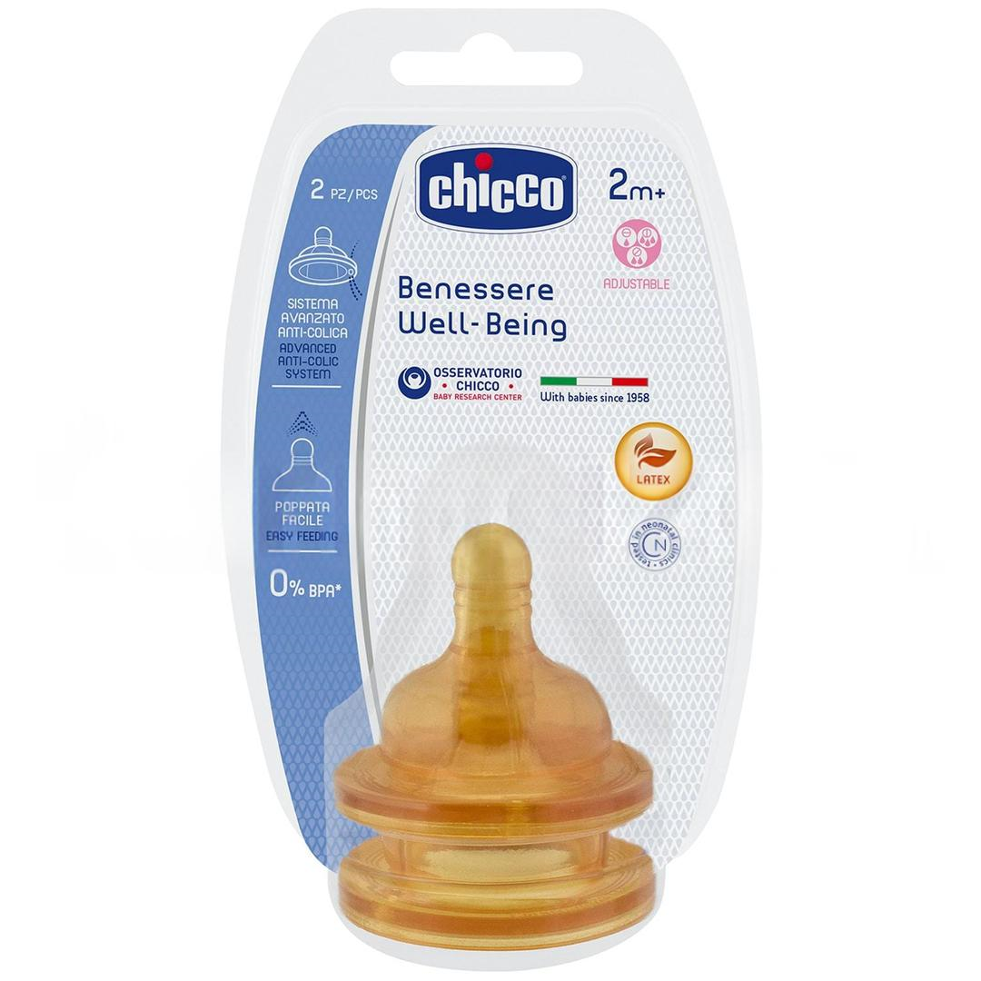 Chicco Fizyolojik Biberon Emziği 2 Ay+ Akış Ayarlı Kauçuk