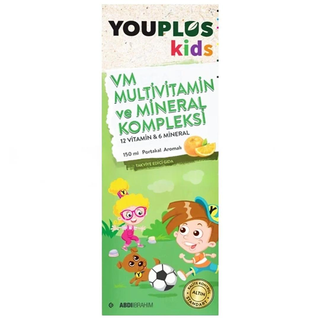 Youplus Kids VM Multivitamin ve Mineral Kompleksi 150 ml