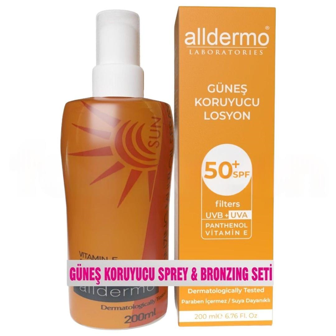 Alldermo Güneş Koruyucu Sprey Bronzing Seti - Çanta Hediyeli