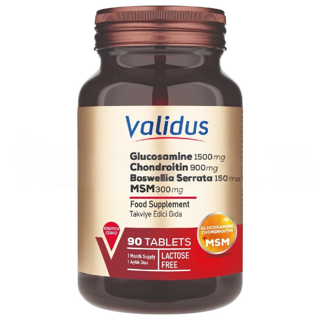 Validus Glucosamine + Chondroitin + MSM 90 Tablet