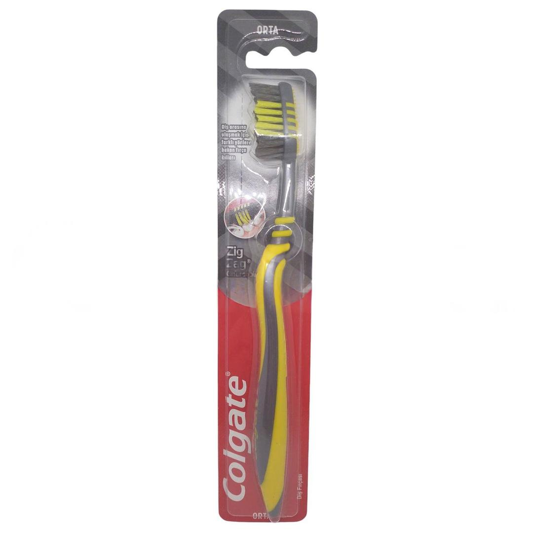 Colgate Zigzag Charcoal Orta Diş Fırçası - Sarı