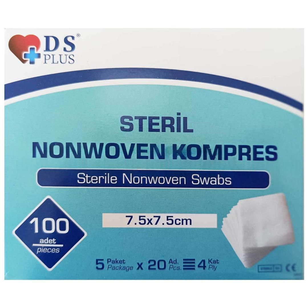 Ds Plus Gaz Kompres Nonwoven Steril 7,5x7,5 cm 100'lü