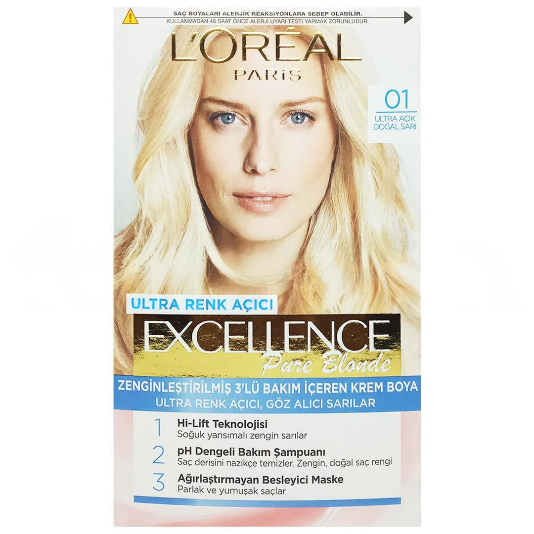 L'Oreal Paris Excellence Saç Boyası - 01 Ultra Açık Doğal Sarı