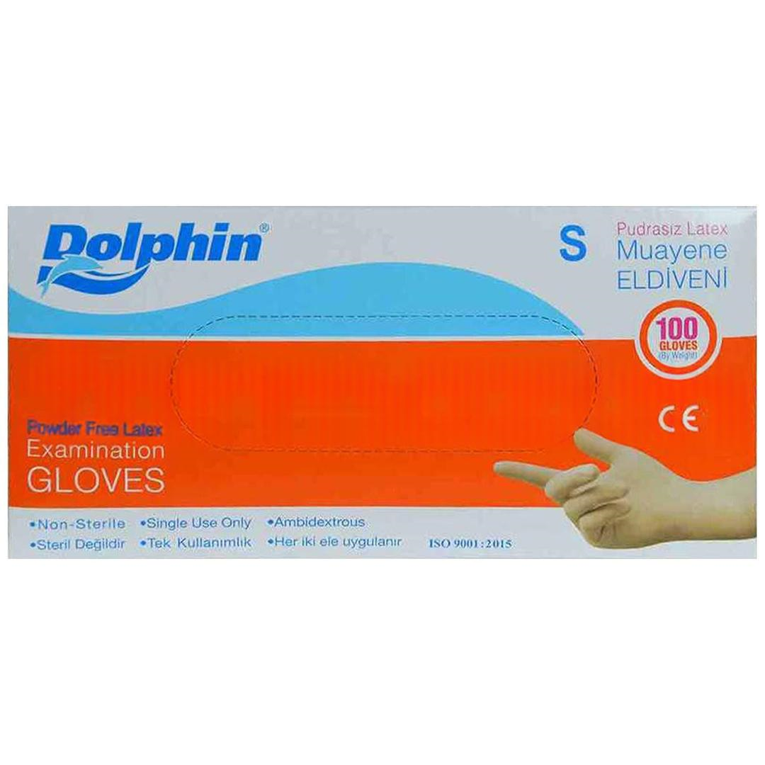 Dolphin Muayene Eldiveni Pudrasız Latex Small 100'lü
