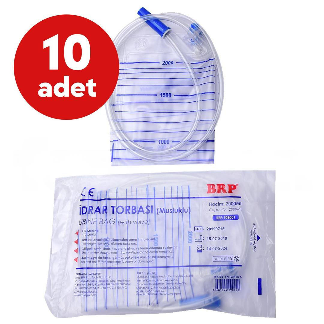 BRP İdrar Torbası Musluklu 10'lu
