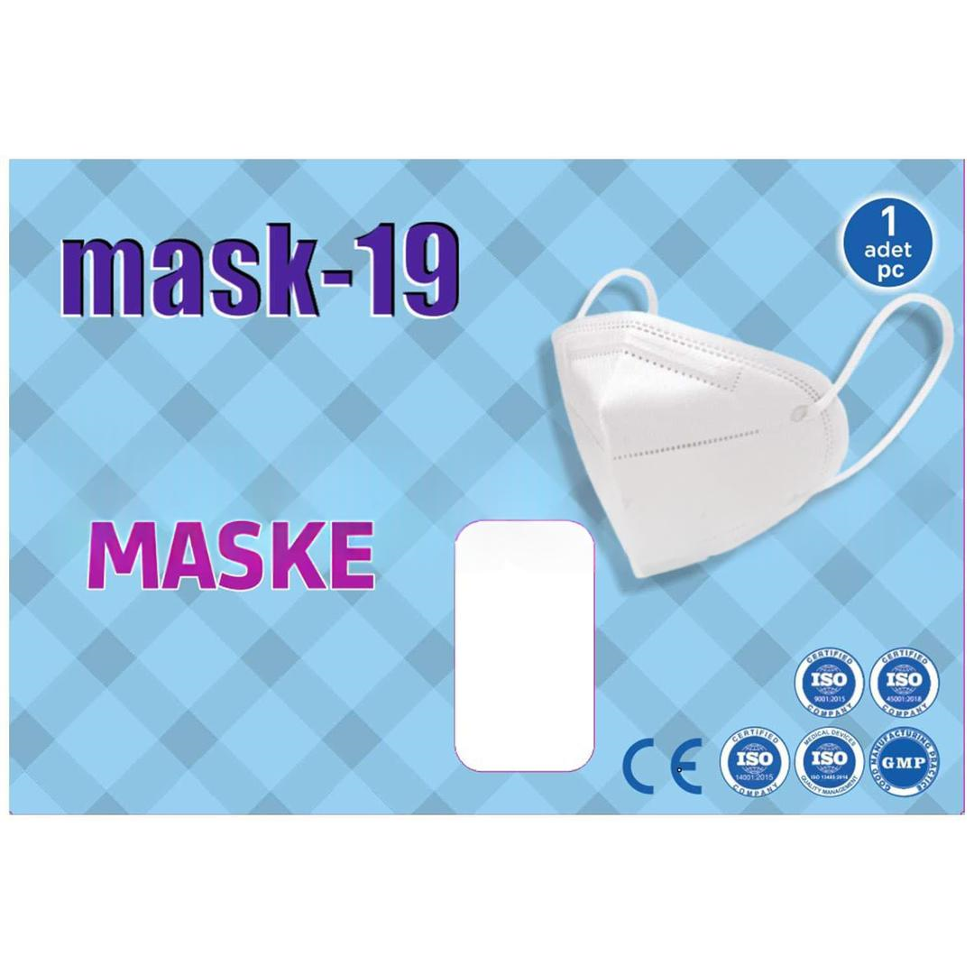 Mask-19 Ventilsiz N95 Maske - 10 Adet