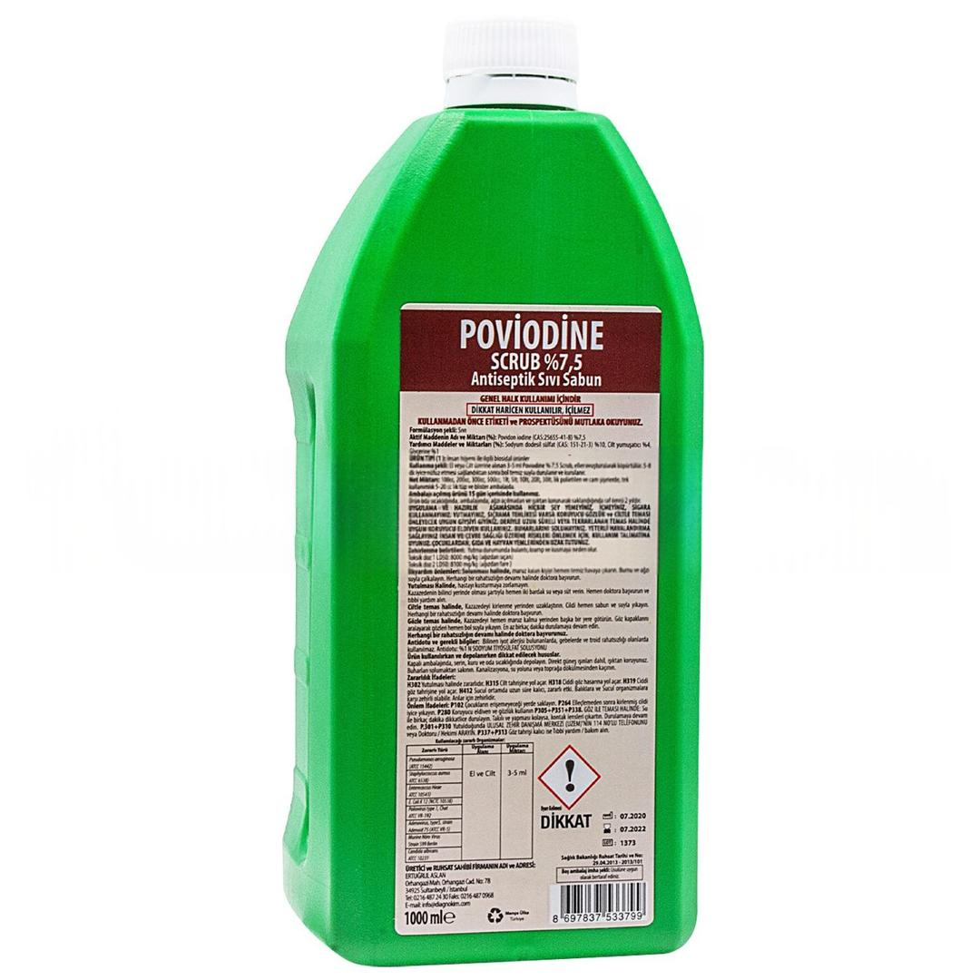 Aqua Poviodine Scrub Antiseptik Sıvı Sabun %7,5 1000 ml