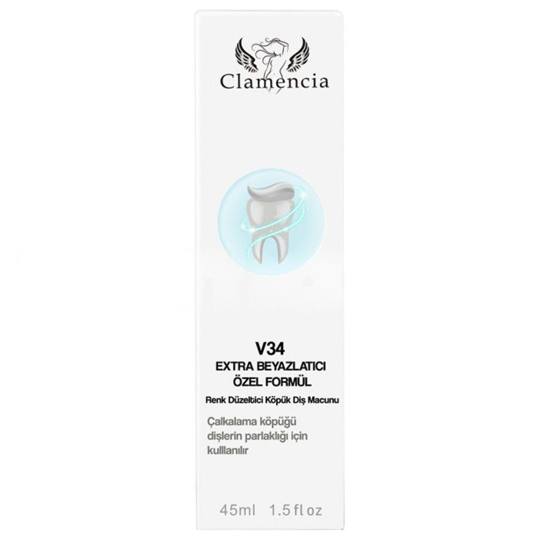 Clamencia V34 Ekstra Beyazlık Köpük Formunda Diş Macunu 45 ml