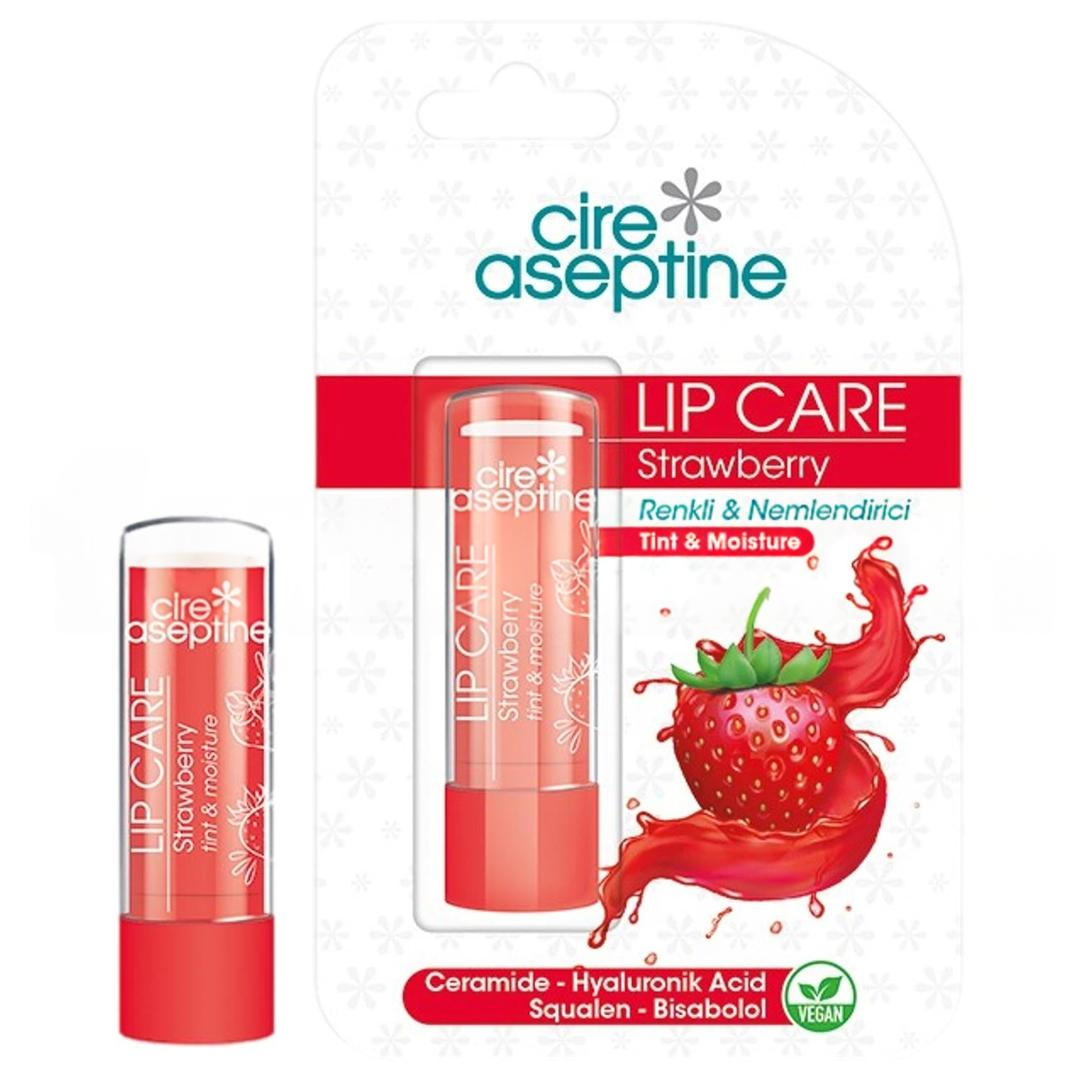 Cire Aseptine Lip Care Strawberry Renkli Dudak Bakım Kremi 4,5 gr