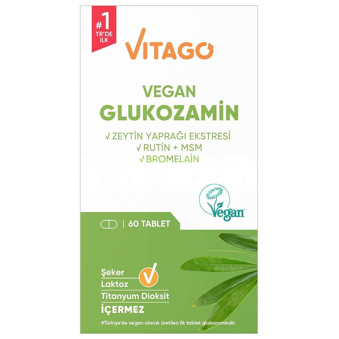 Vitago Premium Vegan Glukozamin Bromelain Rutin 60 Tablet