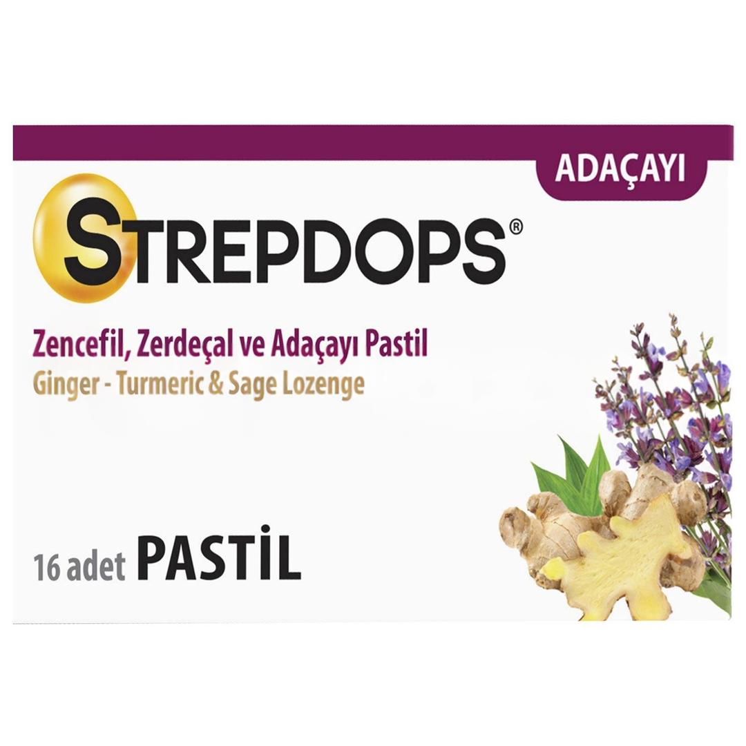 Strep-Dops Zencefil Zerdaçal Adaçayı 16 Pastil