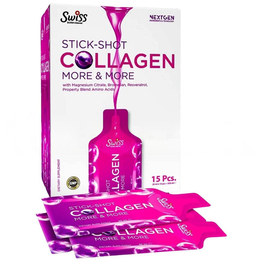 Swiss Bork Collagen Stick-Shot 15 Pc