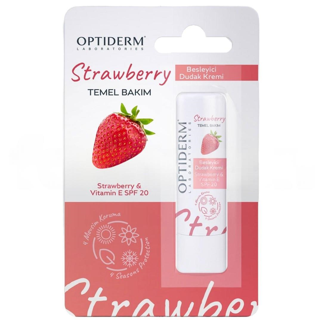 Optiderm Lip Stick E Vitaminli SPF20+ Çilek