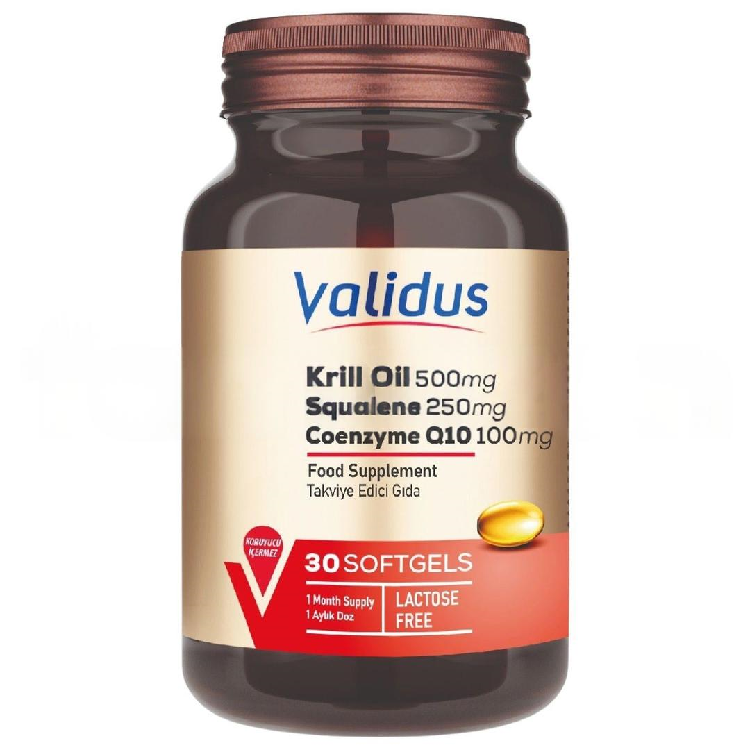 Validus Krill Oil 500 mg + Squalene 250 mg 30 Softgel
