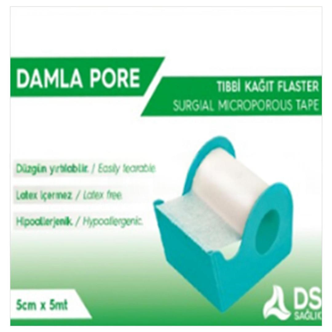 Damla Sağlık Pore Kağıt Flaster 5 cm x 5 m