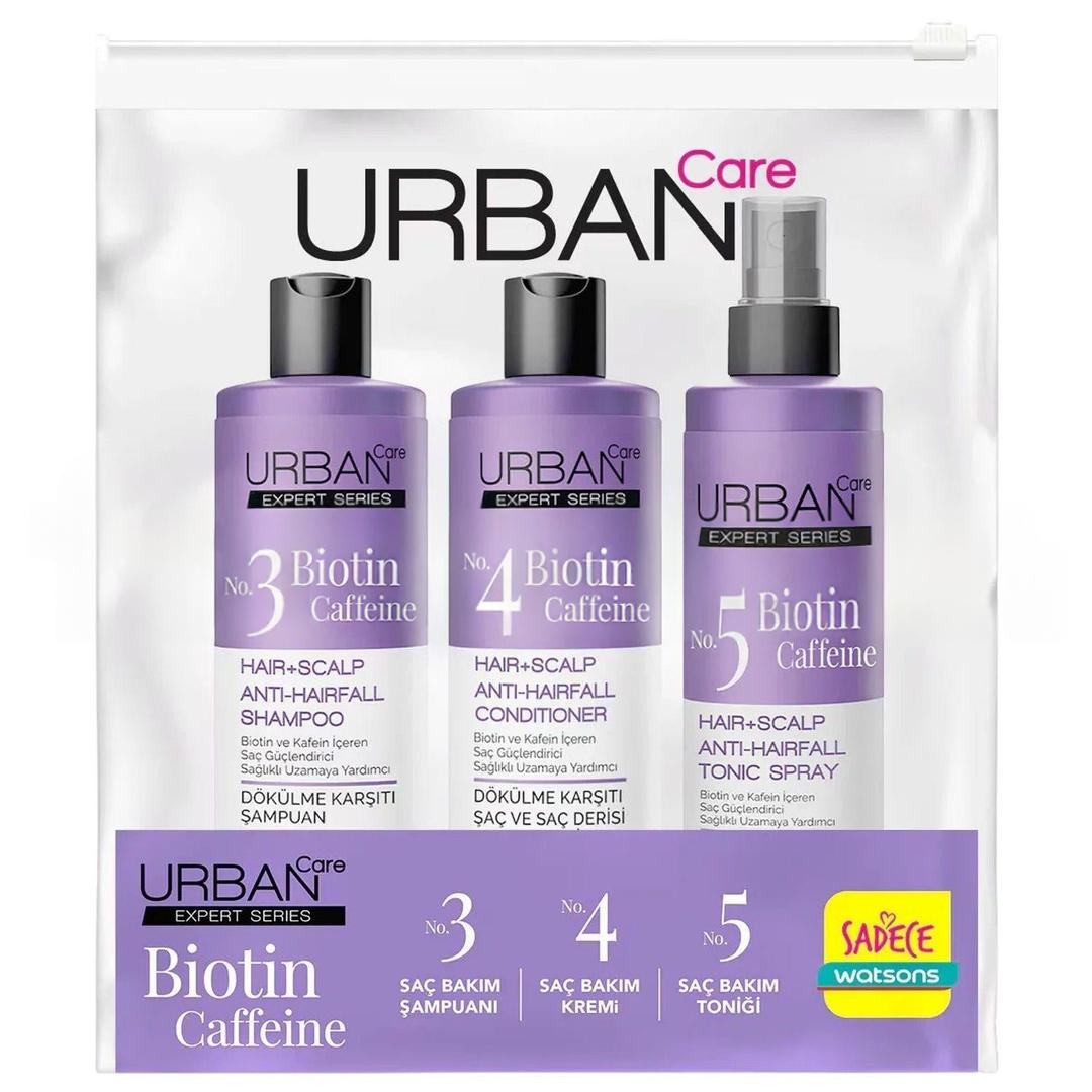 Urban Care Expert Biotin Kafein Dökülme Karşıtı Seyahat Seti 3 x 100 ml