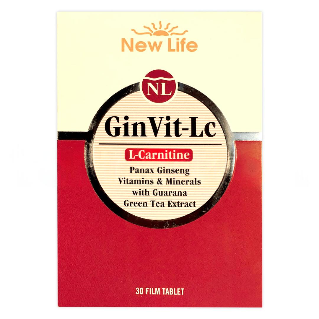 New Life GinVit-Lc L- Carnitine 30 Film Tablet - Eski Ambalaj