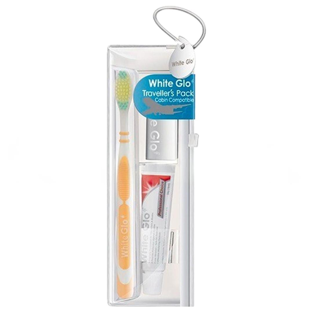 White Glo Travellers Pack Seyahat Seti Diş Macunu 24 gr + Diş Fırçası + Esnek Kürdan + Çanta