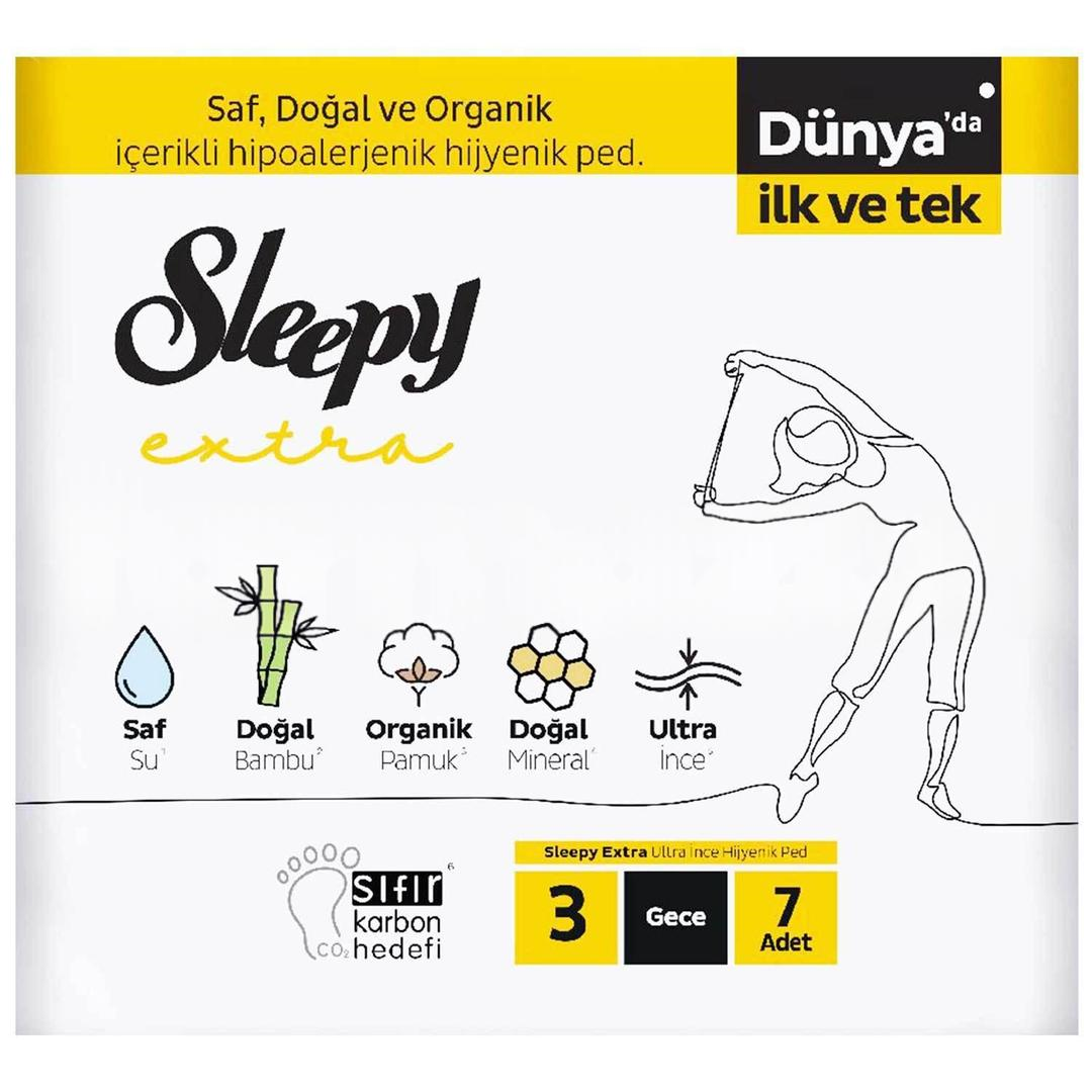 Sleepy Extra Hijyenik Ped Gece 7'li