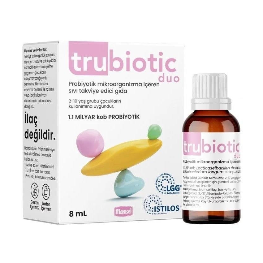 TRUBIOTIC DUO PROBİYOTİK ORAL DAMLA 8ML