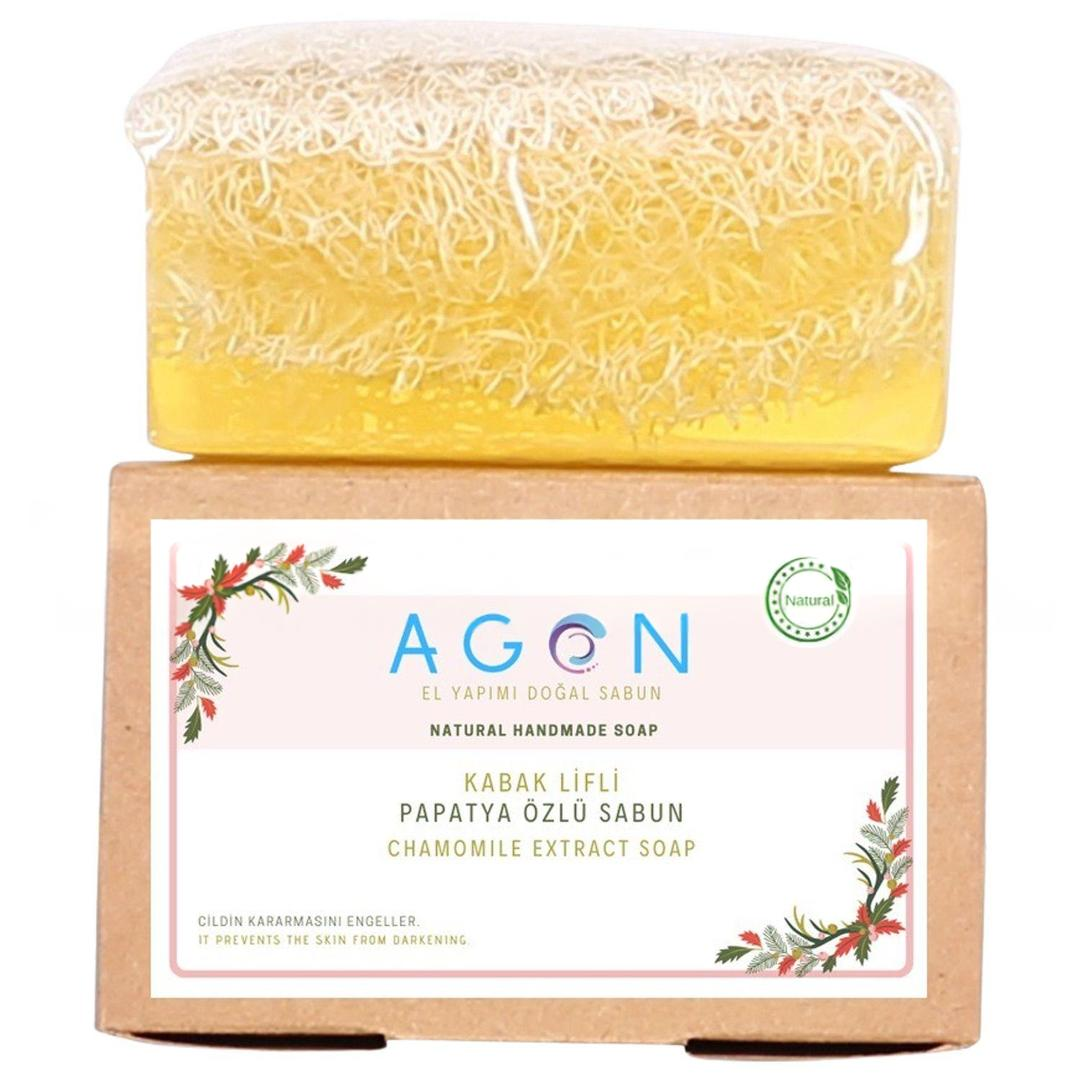 Agon El Yapımı Doğal Kabak Lifli Papatya Özlü Sabun 120 gr