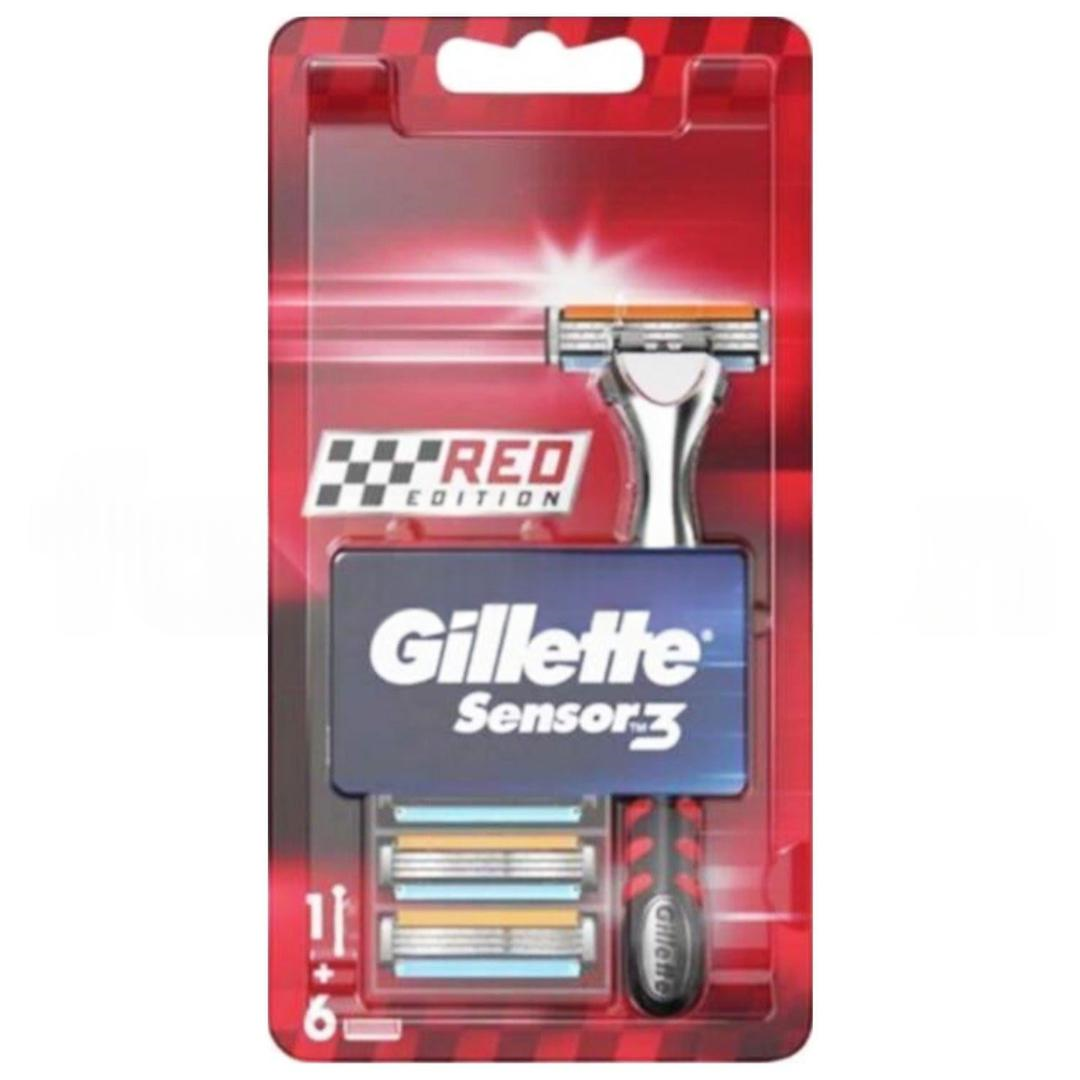 Gillette Sensor-3 Red Tıraş Bıçağı + Yedek Başlık 6'lı