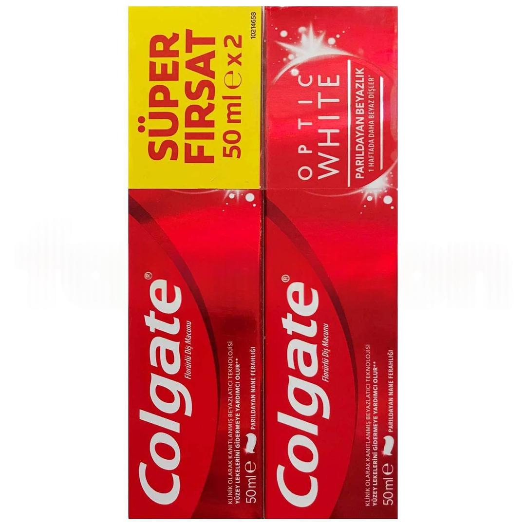 Colgate Optic White Diş Macunu 50 ml - 2'li Fırsat Paketi
