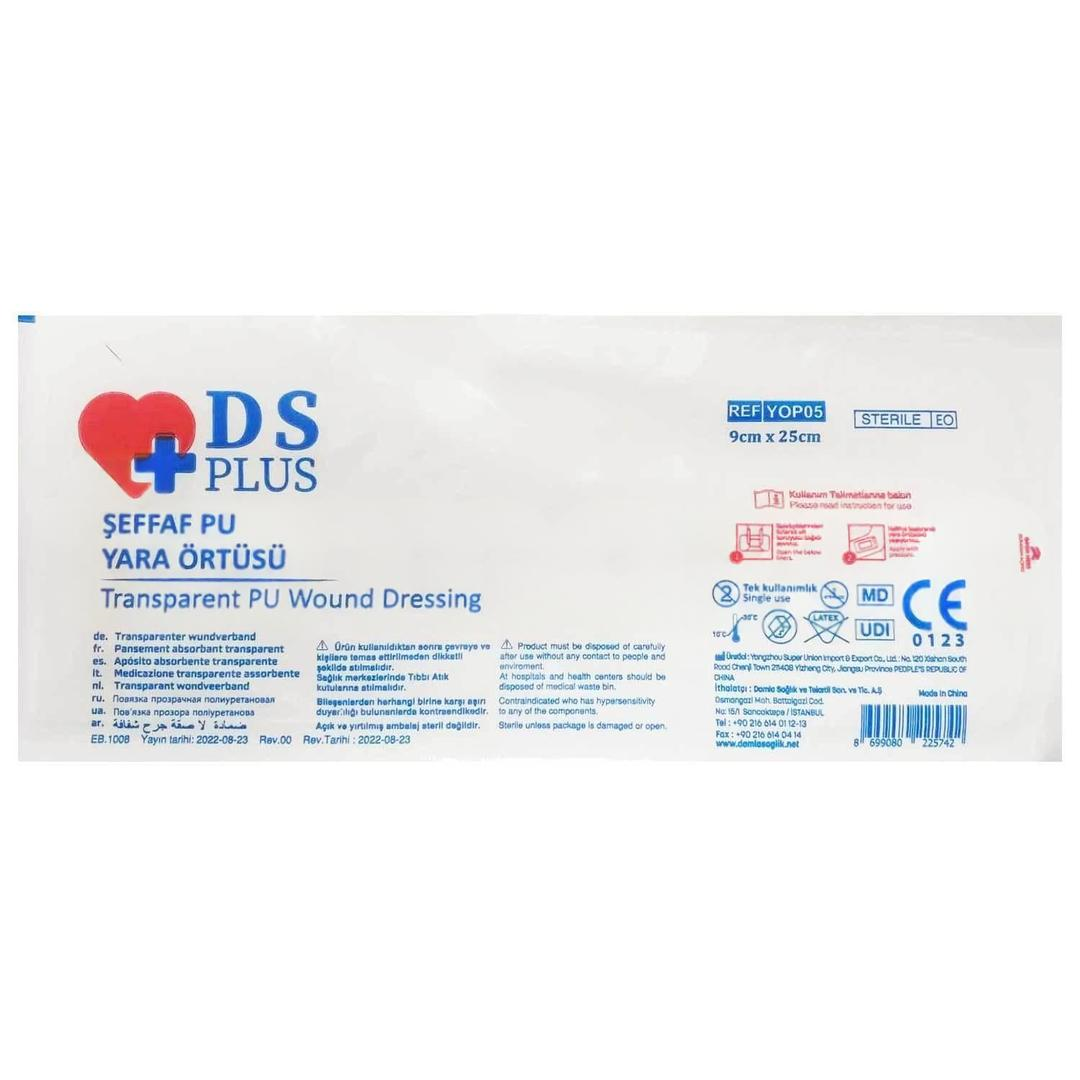 Ds Plus Su Geçirmez Şeffaf Yara Örtüsü 9x25 cm - 25'li