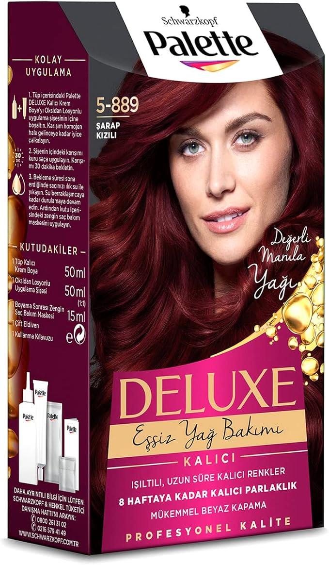 Palette Deluxe 5 889 Şarap Kızılı Saç Boyası