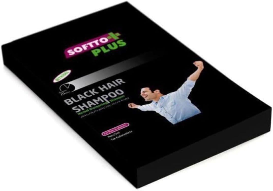 Softto Plus 25 ml Black Hair Shampoo Beyaz Kapatıcı Şampuan