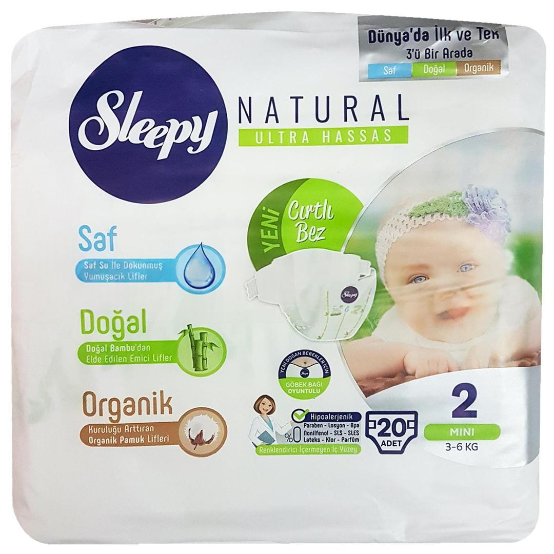 Sleepy Natural Ultra Hassas Bebek Bezi 2 Numara 20'li