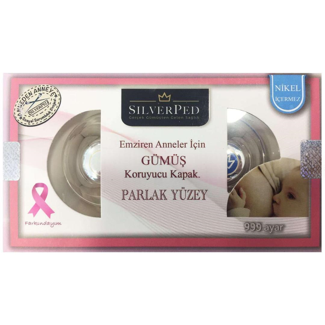 Silverped Emziren Anneler İçin 999 Ayar Gümüş Koruyucu Kapak