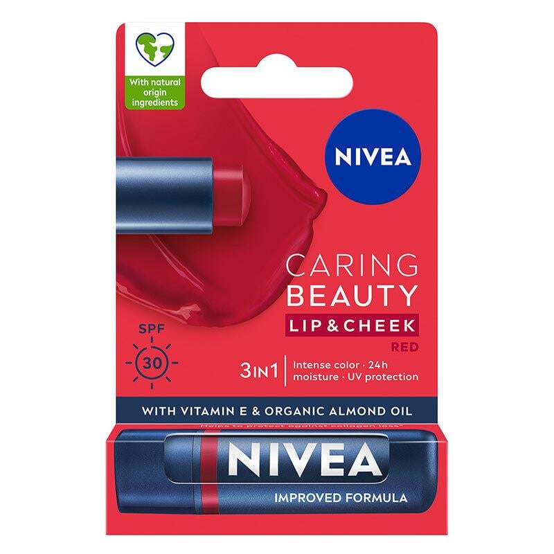 Nivea SPF30 Kırmızı Renkli Güneş Koruyucu Dudak Bakım Kremi 4.8 gr