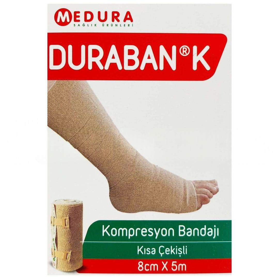 Duraban K Kısa Gerimli Lenf Ödem Bandajı 8 cm x 5 m