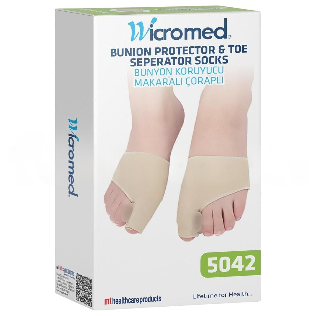 Wicromed Silikon Makaralı Bünyon Koruyucu Çoraplı 5042 Large