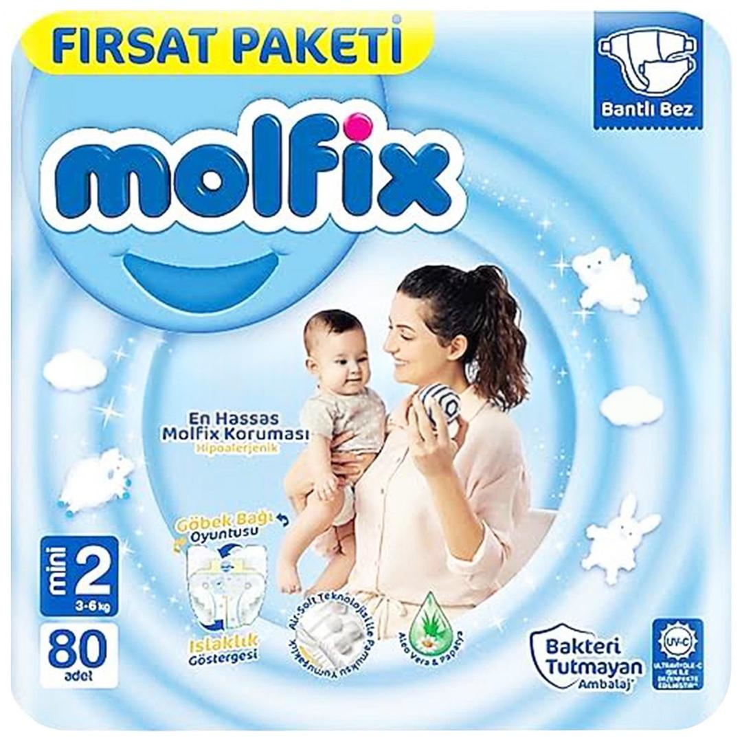 Molfix Bebek Bezi 2 Numara 80'li