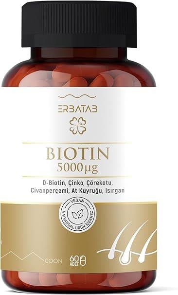 Erbatab Biotin 5000 mcg 60 Kapsül