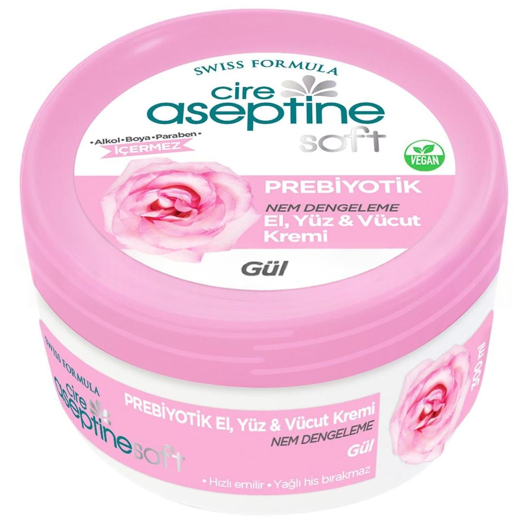 Cire Aseptine Soft Prebiyotik Gül El Yüz ve Vücut Kremi 300 ml