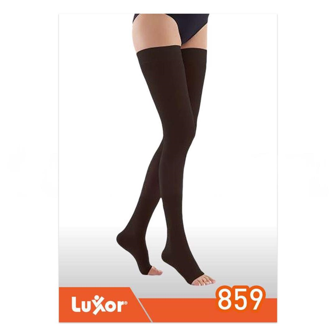 Luxor CCL 1 Dizüstü Burnu Açık Varis Çorabı Siyah 18-21 mmhg No: 6