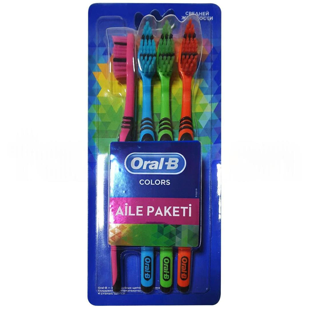 Oral-B Colors Aile Paketi Diş Fırçası Orta 4'lü