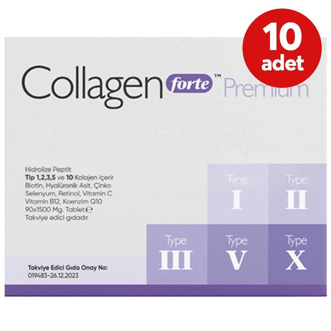 Collagen Forte Premium 1500 mg 90 Tablet - 10 Adet