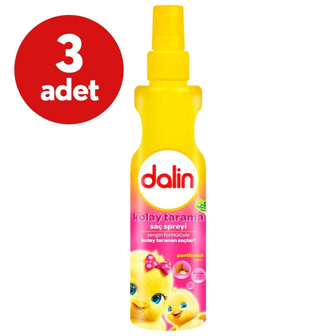 Dalin Badem Özlü Kolay Tarama Saç Spreyi 200 ml - 3 Adet