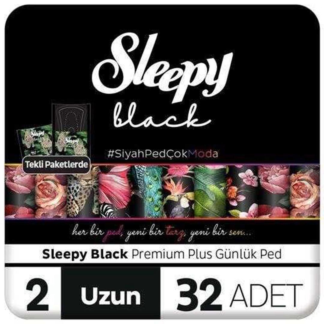 Sleepy Black Premium Plus Günlük Ped Uzun 32'li