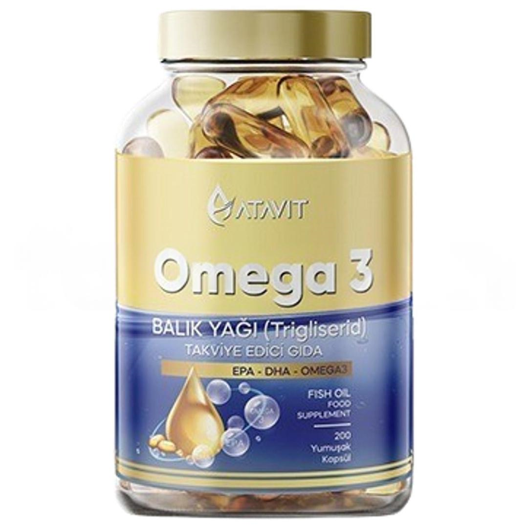 Atavit Omega 3 Balık Yağı 200 Yumuşak Kapsül